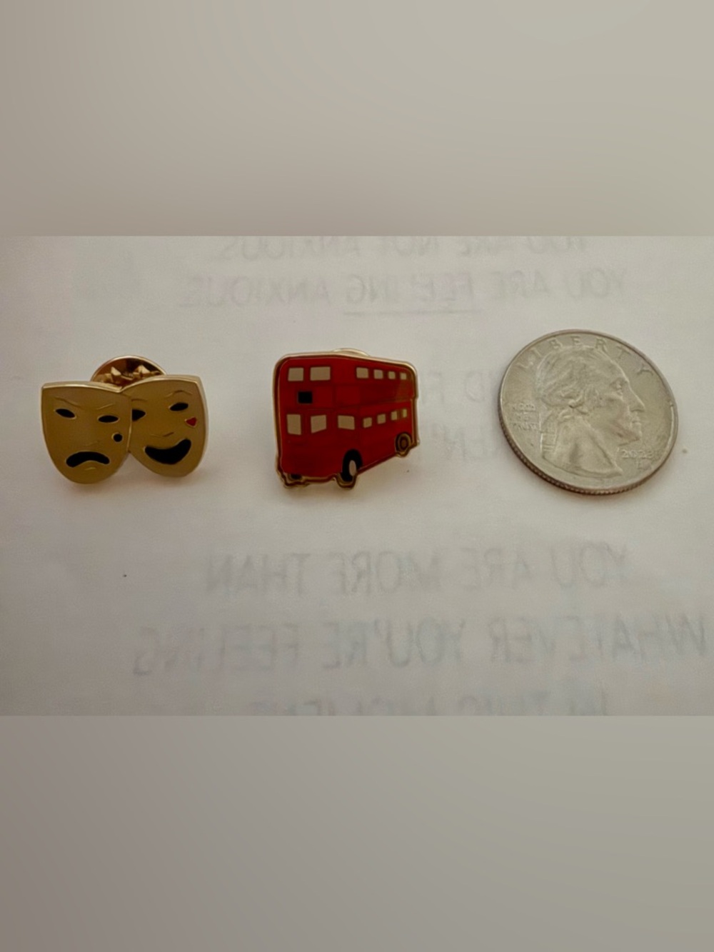 Burberry Gold Logo Back Pin - Picture 7 of 7